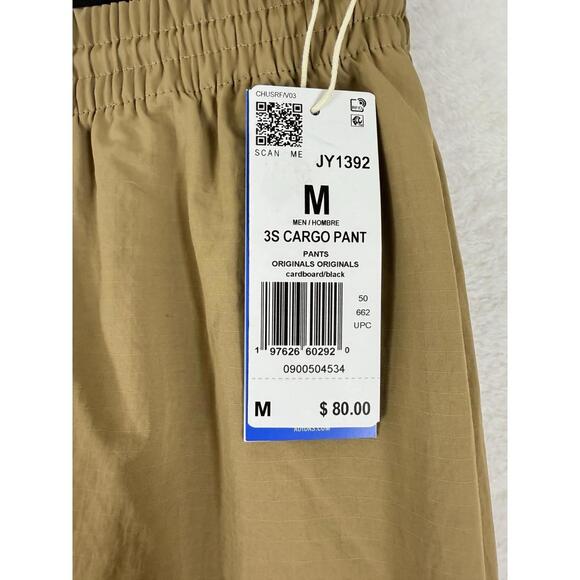 Adidas Adicolor Classics 3 Stripes Cargo Pants Medium Mens Brown Black New NWT - Picture 3 of 10